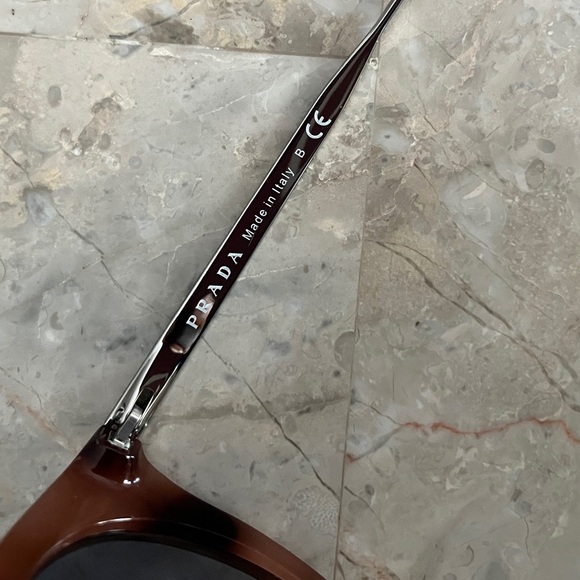 Authentic PRADA Sunglasses SPR 23S USG-5L2 Brown Frame / Mirrored Lens. Unisex. - Picture 2 of 7